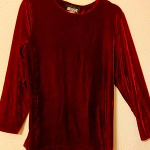Vintage velvet long sleeve size large
